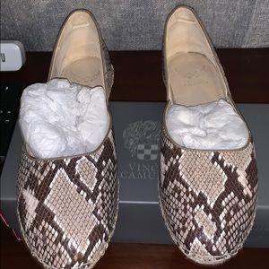 Vince Camuto snake printed slip ons
